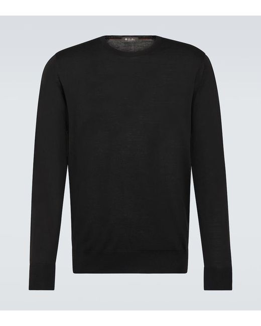 Pullover in lana vergine di Loro Piana in Black da Uomo
