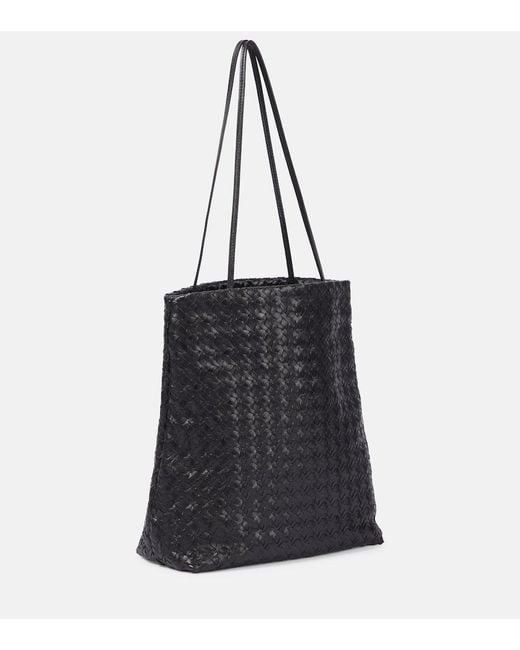 The Row Black Lilou Woven Leather Shoulder Bag