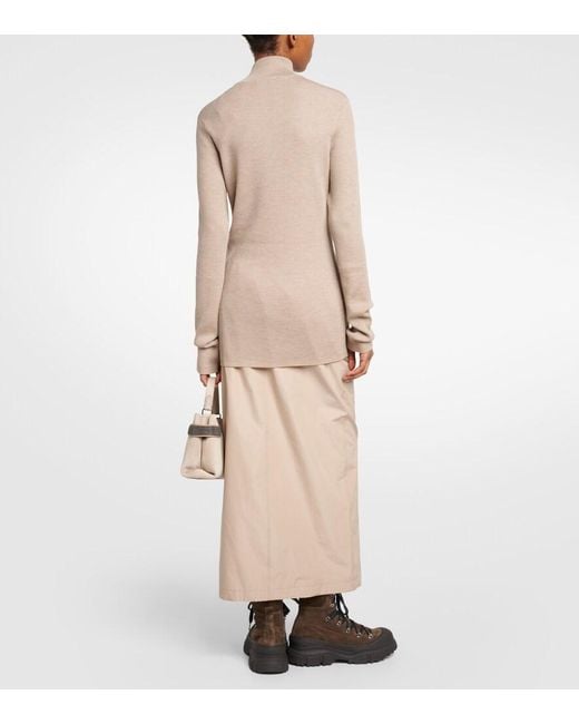 Brunello Cucinelli Natural Wool And Cashmere Sweater