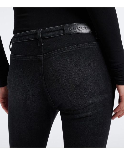 Gucci Black Low-Rise Skinny Jeans
