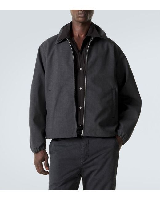 Auralee Black Wool Blouson Jacket for men