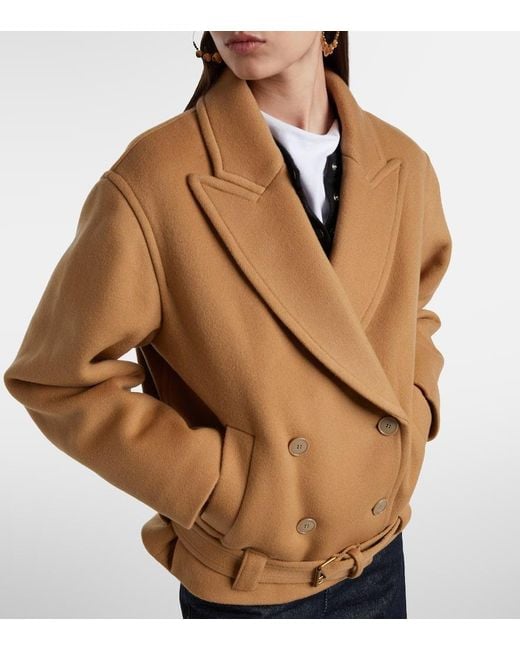 Isabel Marant Brown Jacke Winry Aus Wolle Und Kaschmir