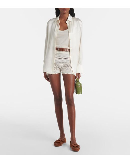 Ralph Lauren White Crochet Shorts