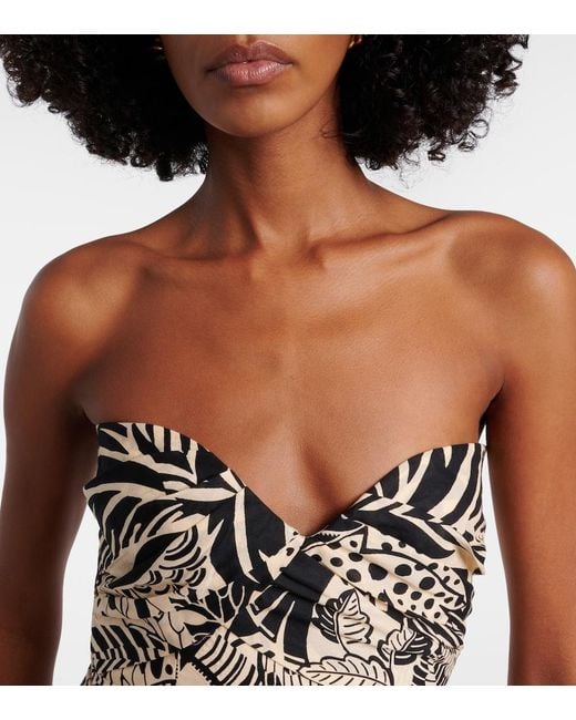 Poupette White Collina Printed Cotton Midi Dress