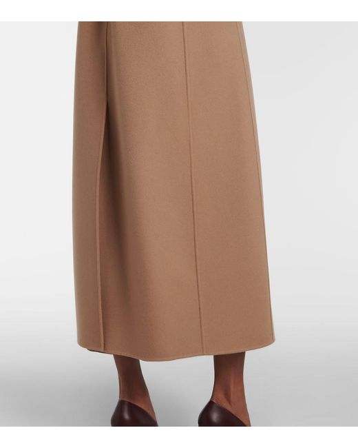 Max Mara Natural Mantel Custodi Aus Wolle