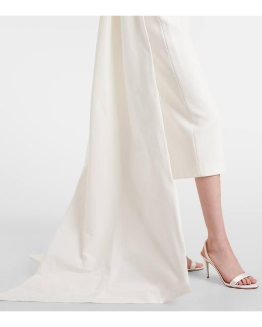 Rebecca Vallance White Rory Crepe Midi Dress