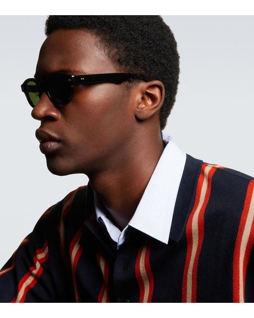Sestini Eyewear Brown Round Sunglasses for men