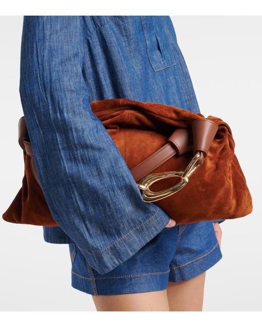 Zimmermann Brown Trampoline Small Suede Shoulder Bag