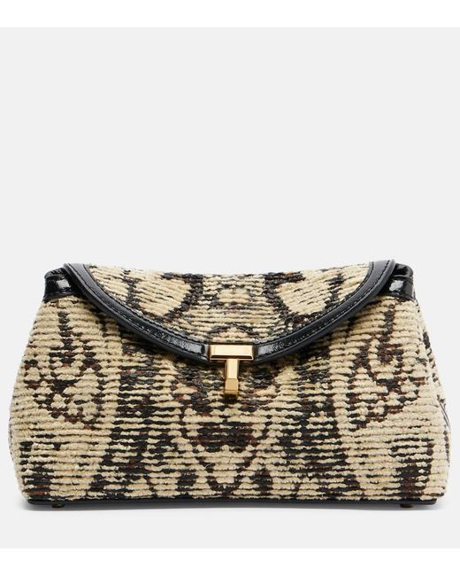 Totême  Metallic T-Lock Mini Clutch