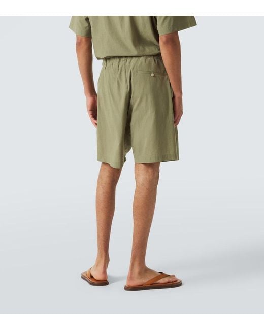 Commas Green Mid-Rise Shorts for men