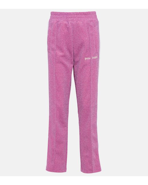 Pantaloni sportivi con glitter di Palm Angels in Pink