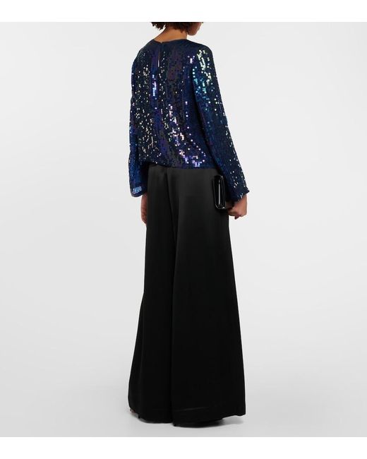 Velvet Blue Evie Sequined Top
