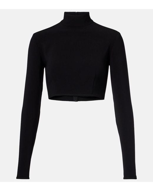 Costarellos Black Cropped Top