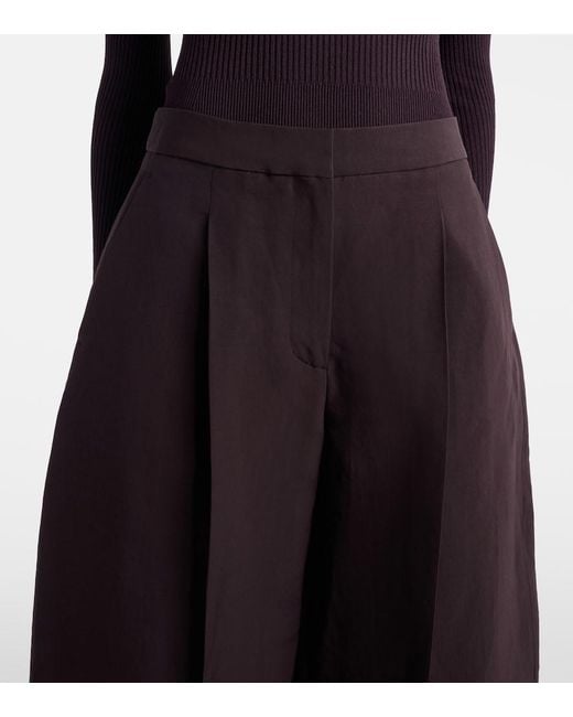 Alaïa Blue Poplin Barrel-Leg Pants