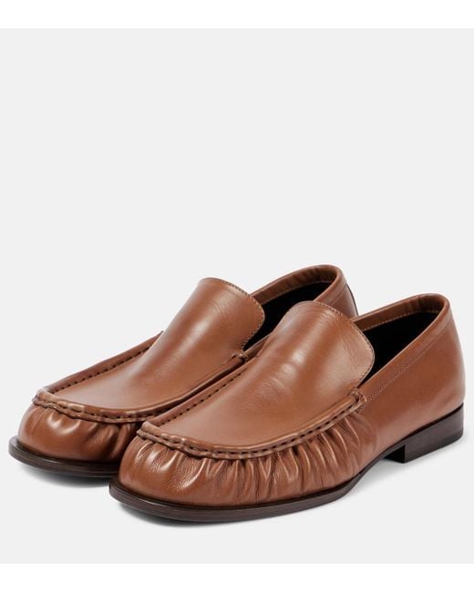 Dries Van Noten Brown Leather Loafers
