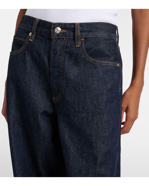 FRAME Blue X Amelia Detour Wide-Leg Jeans
