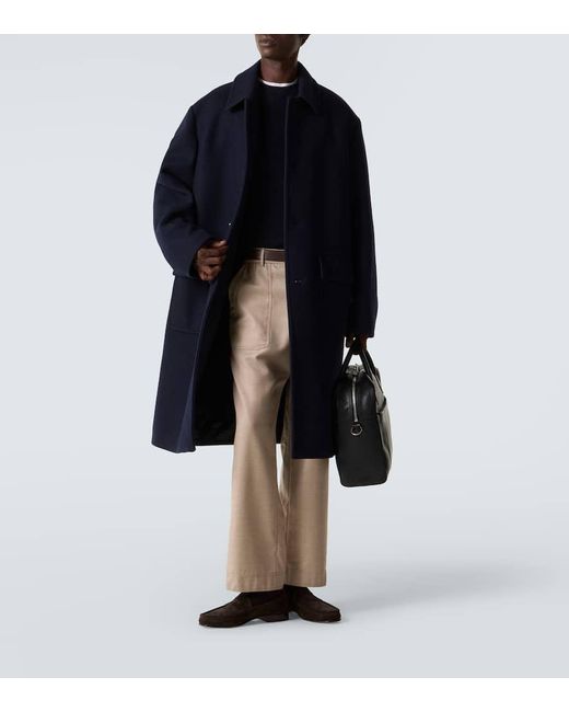 Brioni Natural Wool Straight Pants for men