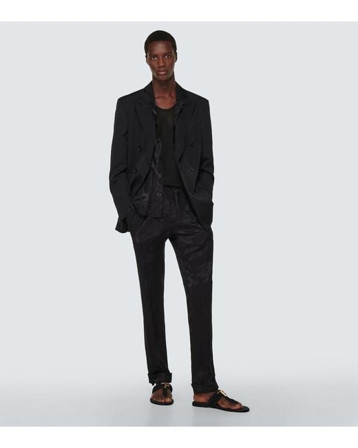 Tom Ford Brown Leather Thong Sandals for men