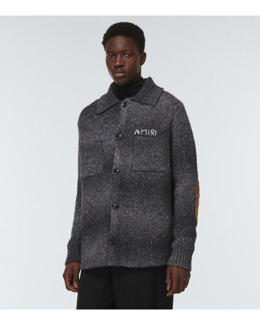 Amiri Gray Virgin Wool Overshirt for men