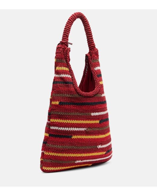 J.W. Anderson Red Tote Bag Aus Baumwolle Mit Leder