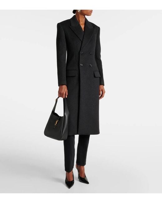 Saint Laurent Black Le 5 A 7 Supple Large Leather Shoulder Bag
