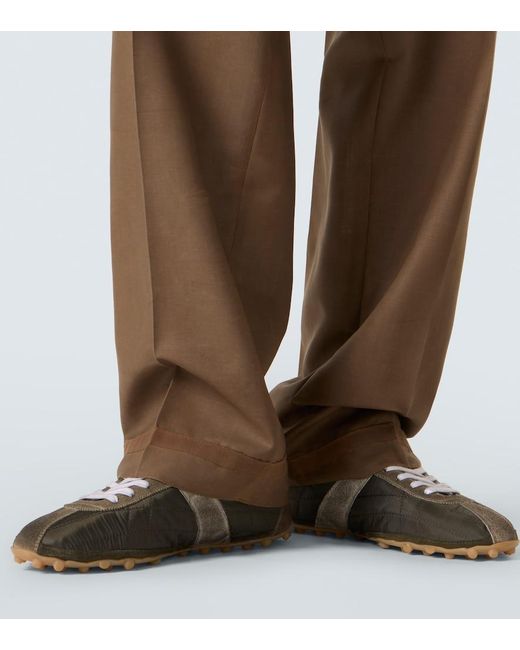 Maison Margiela Brown Mohair And Wool Straight Pants for men
