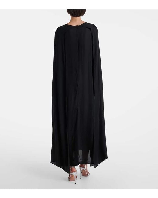 Vestido Midi De Georgette Plan C de color Black