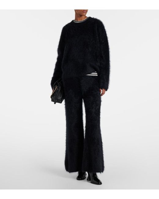 Lisa Yang Black Ellery Brushed Cashmere Flared Pants