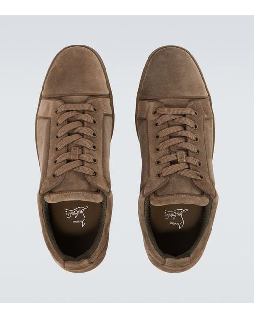 Christian Louboutin Brown Louis Junior Suede Sneakers for men