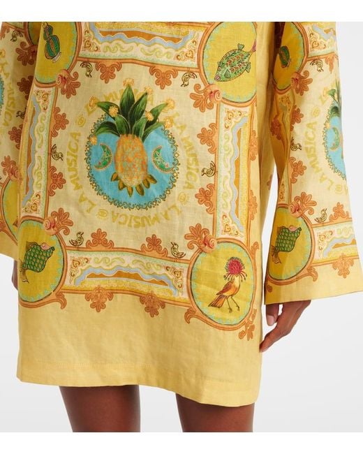 ALÉMAIS Yellow La Musica Linen Tunic