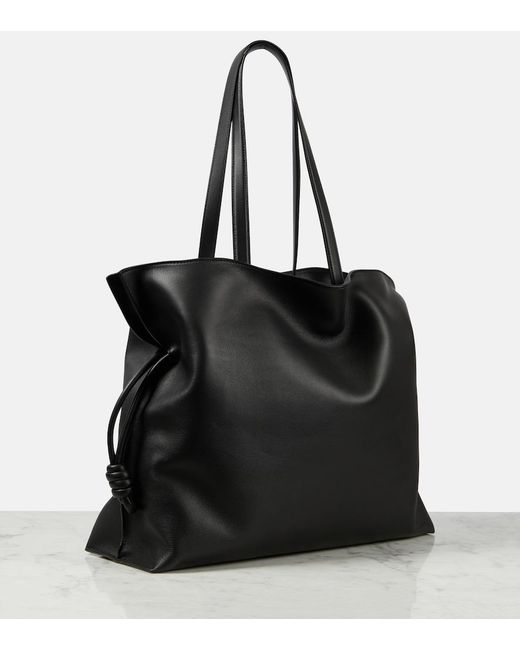 Loewe Black Flamenco Xl Leather Clutch