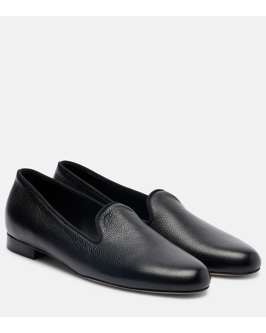 Totême Black Leather Loafers