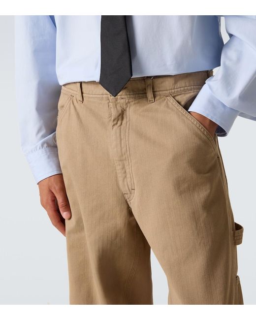 Maison Margiela Mid-Rise Wide-Leg Jeans in Natural für Herren