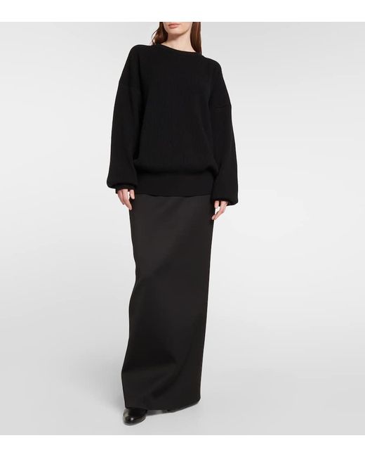 Falda larga Bartelle de lana The Row de color Black