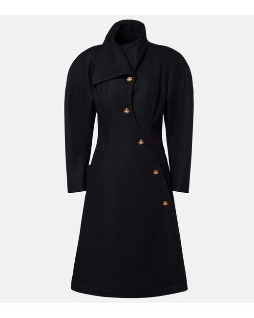 Abrigo Breeze De Lana Y Cachemir Vivienne Westwood de color Black