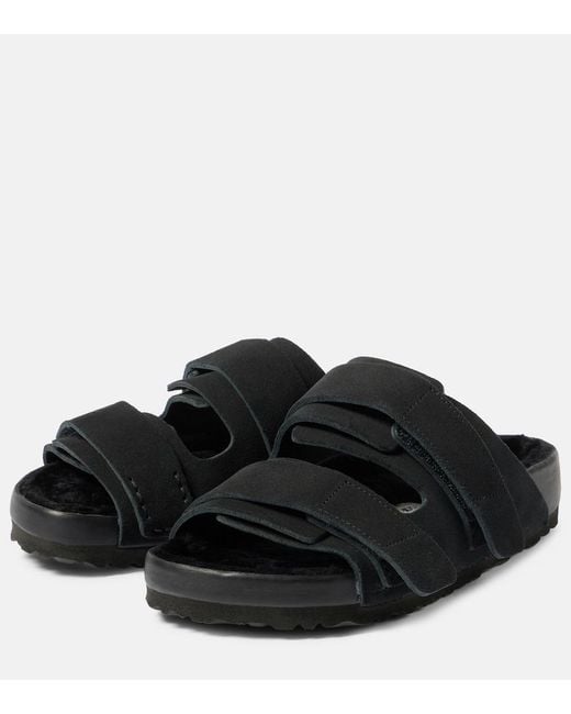 Birkenstock Black X Tekla Uji Suede Slides