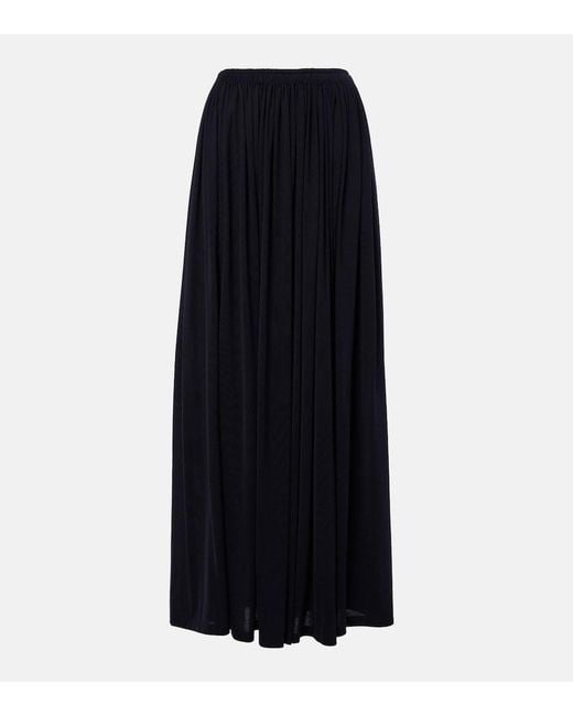 Max Mara Black Jersey Maxi Skirt