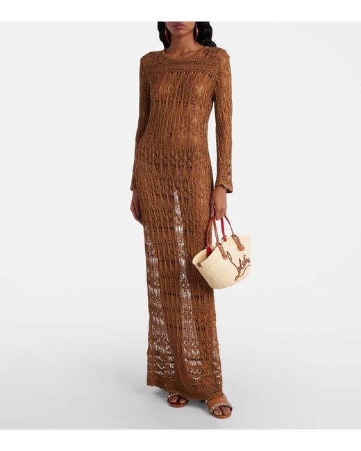 Christian Louboutin Natural Tote Cabata Mini Aus Raffiabast