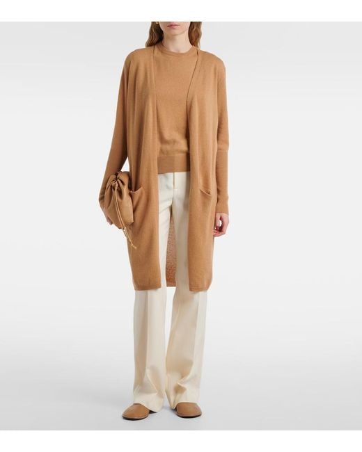 Jardin Des Orangers Natural Wool And Cashmere Cardigan