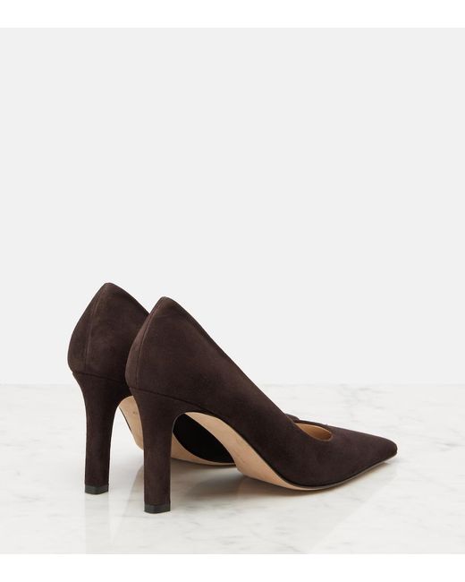 The Row Brown Carla 80 Suede Pumps