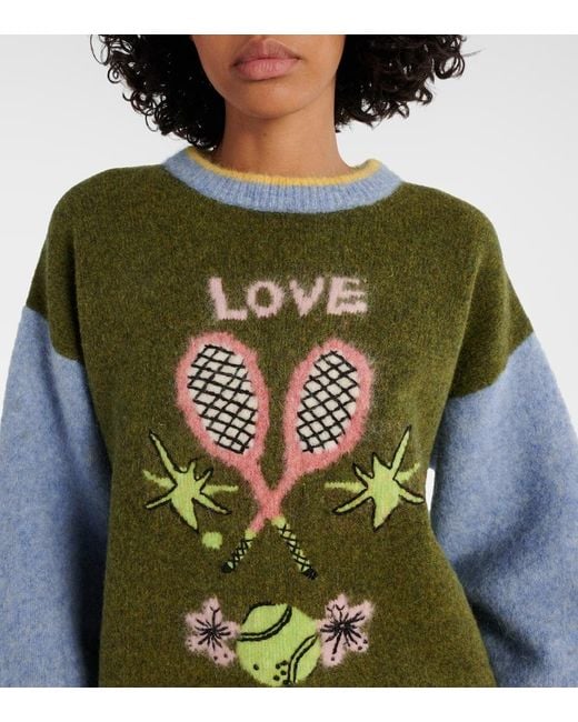 Jersey Anouk En Mezcla De Alpaca, Mohair Y Lana ALÉMAIS de color Green