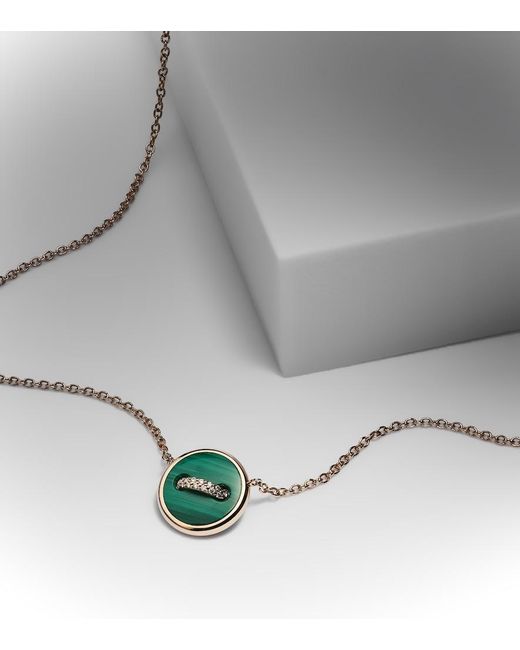 Pomellato Metallic Pom Pom Dot 18Kt Rose Pendant Necklace With Gemstones