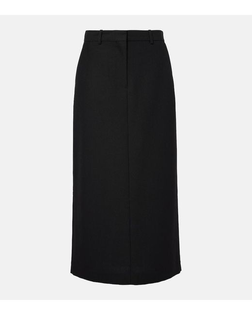 Totême Black Low-Rise Maxi Skirt