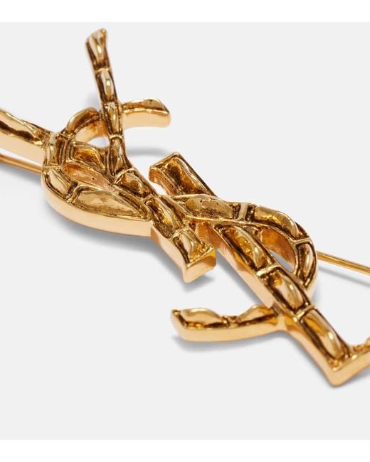 Saint Laurent Metallic Opyum Ysl Brooch