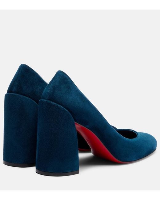 Christian Louboutin Blue Miss Sab Suede Pumps