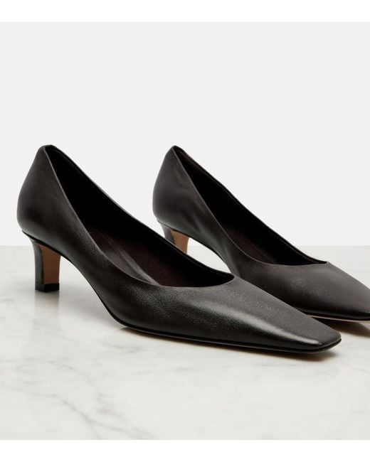 The Row Black Pumps Carla 45 Aus Leder