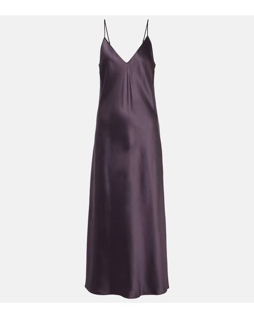 Robe Clea En Satin De Soie Joseph en coloris Purple