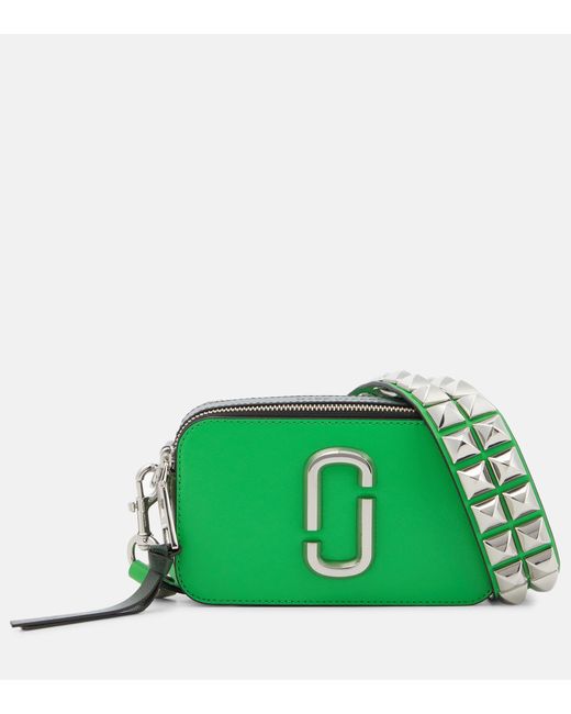 Borsa The Studded Snapshot Small di Marc Jacobs in Green