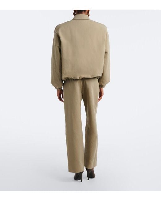 Magda Butrym Natural Cotton Wide-Leg Pants