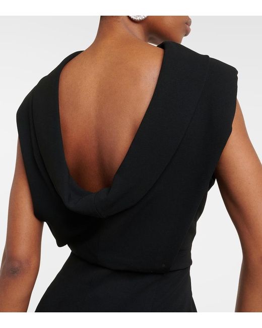 Roland Mouret Black Midikleid Aus Cady